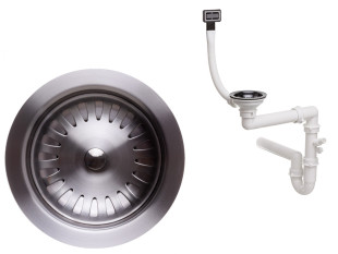 Sifone manuale salvaspazio Gun Metal-troppopieno rettangolare